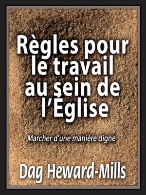 cover image of Règles pour le travail au sein de l'Eglise